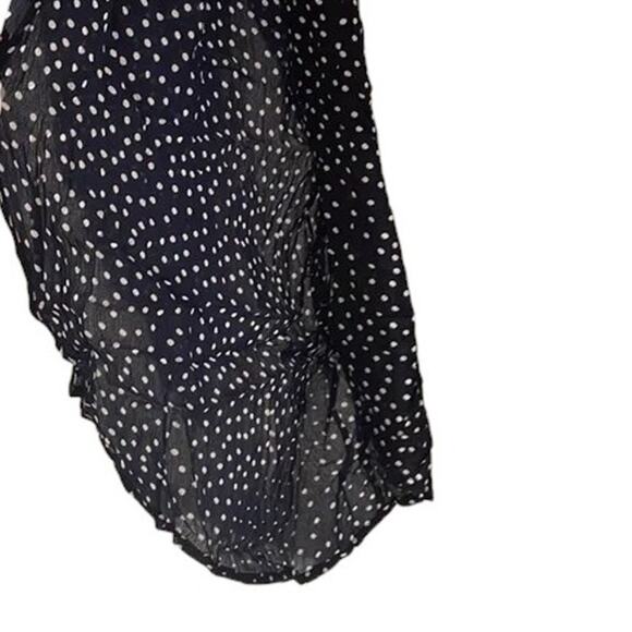 RD Style Blue White Polka Dot Wide Leg With Slit Pants Size Large NWOT - Picture 10 of 10